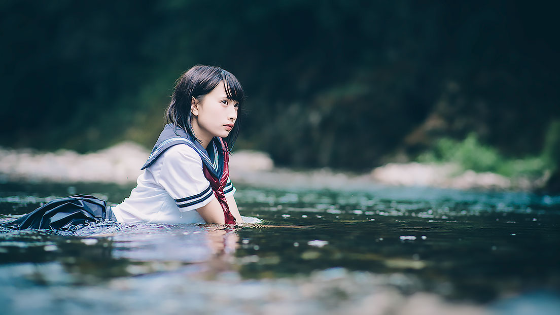 美少女 软妹 JK制服 湿身