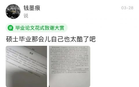 见过最酷的论文致谢